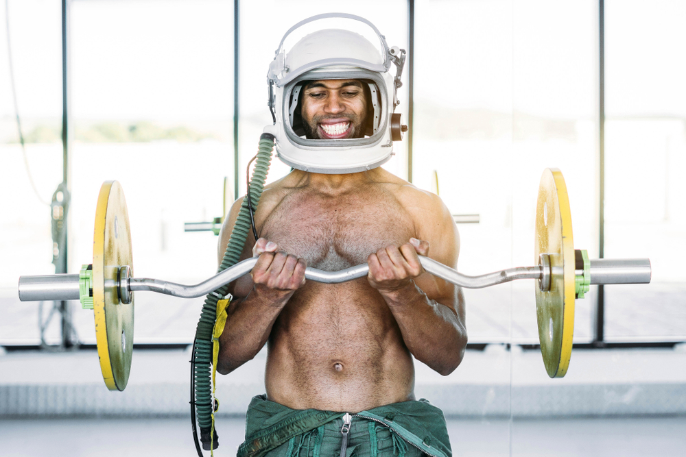 Workout like an astronaut with or without exercise equipment!